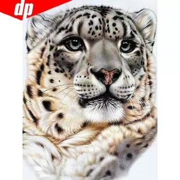 Алмазная картина, круглые камни, животные, алмазная вышивка, полный дисплей, изображения тигра 20X30