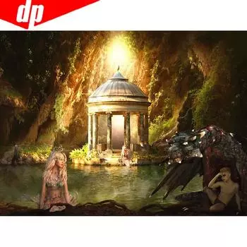 Алмазная картина Леди Вышивка крестом Рукоделие Алмазная вышивка Природа Украшение дома 20X30