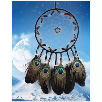 Алмазная картина Ловец снов Алмазная вышивка Горное перо Наборы для вышивки крестом Алмазная мозаика 20X30CM