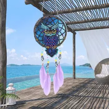 Алмазная картина «Ловец света снов» Колокольчики Кристалл Ремесло Комплект Подвеска Главная Стена Дверь Декор