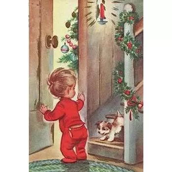 Алмазная картина Маленький мальчик с щенком Мозаика Алмазная вышивка Новогоднее украшение Подарки Алмаз 20X30CM