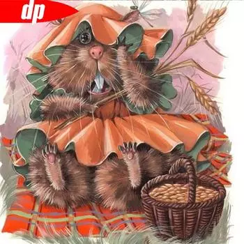 Алмазная картина Мозаика Милый хомяк Ручная работа Алмазный набор крестиков Алмазная вышивка 30x30CM