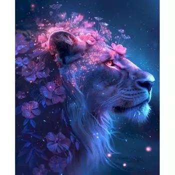 Алмазная картина мозаика животное картина вышивка крестом стразы вышивка лев картина полный квадрат круглый домашний декор Full Round 20x30CM