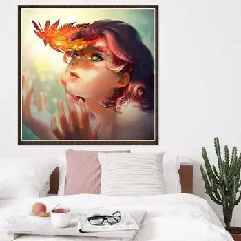 Алмазная картина мультфильм аниме девушка вышивка крестиком полная алмазная вышивка Алмазная мозаика домашний декор 30x30CM