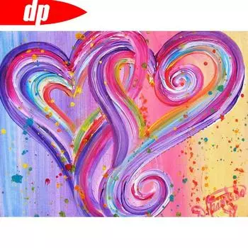 Алмазная картина Мультфильм Милое Сердце Полный Круглый Алмазная Вышивка 20X30CM