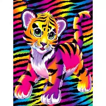 Алмазная картина мультфильм Тигр Алмазная вышивка животное украшение дома мозаика картина из горного хрусталя 20X30CM