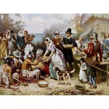 Алмазная картина на День благодарения, стразы, Алмазная вышивка, полный круглый портрет 20X30CM