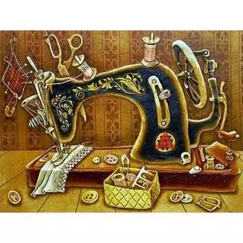 Алмазная картина, набор для вышивки крестом, Алмазная вышивка, мозаика, швейная машина, комплект, картина 20X30CM