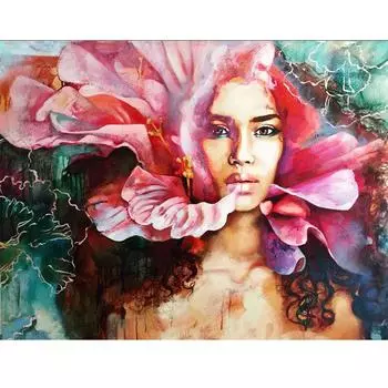 Алмазная картина Наклейка на стену Алмазная вышивка Картина Полная круглая алмазная вышивка крестиком 20X30CM