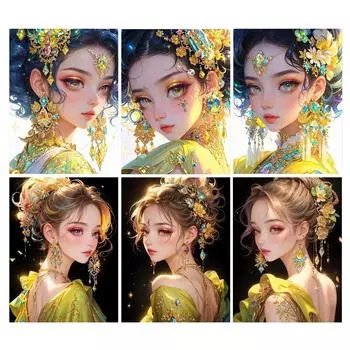 Алмазная картина, новая коллекция, красивая девушка, сделай сам, полная мозаика, художественная вышивка стразами, фантазийная женская картина, Настенный декор Square drill 30x40cm