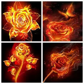 Алмазная картина, новая роза, картины из страз, 5D DIY, Алмазная вышивка, цветочная мозаика, Алмазная установка, вышивка крестом Full Round 20x25CM