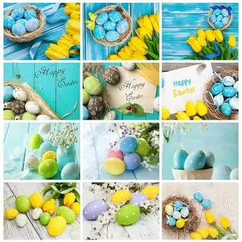 Алмазная картина, новые пасхальные яйца, сделай сам, алмазная вышивка, распродажа, цветочные картины из стразов, полный мозаичный декор для дома Full Round 20x25CM