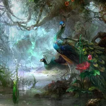 Алмазная картина Павлин Птица Вышивка крестиком Стразы Вышивка 5d Diy Мозаика Украшение дома 30x30CM