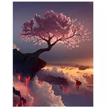 Алмазная картина Пейзаж 5D Алмазная картина Полная дрель Вышивка крестом Алмазная живопись Полная дрель 15*20cm