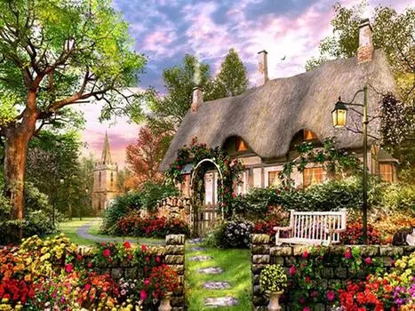 Алмазная картина Пейзаж 5D Алмазная картина Полная дрель Вышивка крестиком Алмазная вышивка Картина 15*20cm