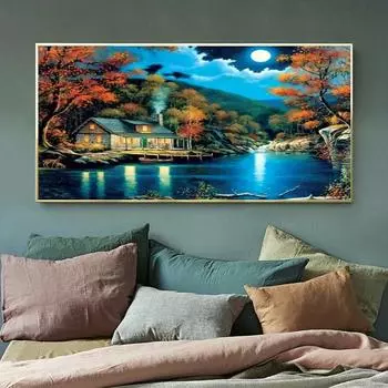 Алмазная картина Пейзаж 5D Алмазная картина Полный дрель Набор для вышивки крестом Алмазная вышивка Стразы Живопись 20*25cm