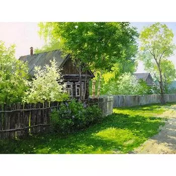 Алмазная картина Пейзаж Кристалл Вышивка крестиком Зеленые деревья и трава Рукоделие Домашний декор 20X30CM
