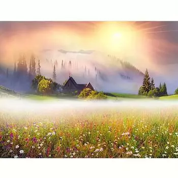 Алмазная картина пейзаж полный круглый рукоделие вышивка мозаика горный хрусталь комплект домашний декор 30x40 см/12x16 дюймов 30x40cm NO Frame