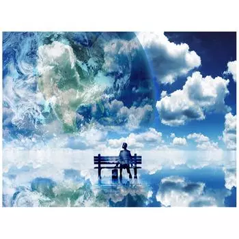 Алмазная картина Пейзаж Рукоделие Diy Алмазная вышивка Небесное зеркало Мозаика Вышивка крестом 20X30CM