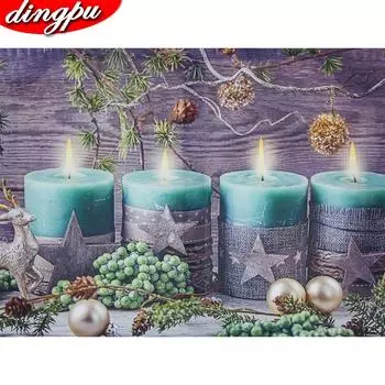 Алмазная картина Пейзаж с квадратными стразами Алмазная вышивка 20X30CM