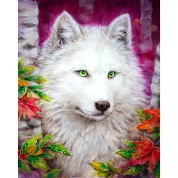 Алмазная картина Песец 5d Diy Алмазная картина Кристалл Алмазная картина 20X30CM