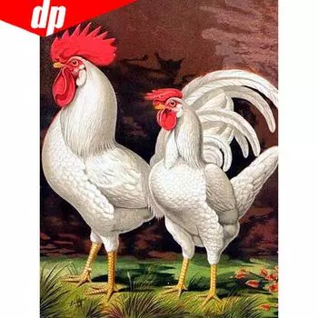 Алмазная картина петух стразы мозаика 5D DIY полная круглая алмазная вышивка 20X30CM