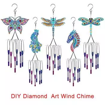 Алмазная картина, подвесной комплект, художественный перезвон ветра, подвесной кулон, домашний садовый декор