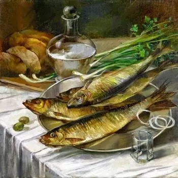 Алмазная картина, полная алмазная вышивка, сушеная соленая рыба, Алмазная мозаика, вышивка крестиком, кухонный декор 30x30CM