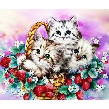 Алмазная картина, полная дрель, кошка, рукоделие, сделай сам, алмазная вышивка, мозаика, горный хрусталь, изображение 20X30CM