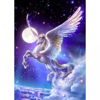 Алмазная картина, полная дрель, набор для алмазной живописи YEESAM ART Unicorns 5D DIY