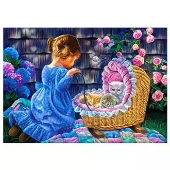 Алмазная картина, полная дрель, тигр, алмазная вышивка, мультяшная вышивка крестом 20X30CM
