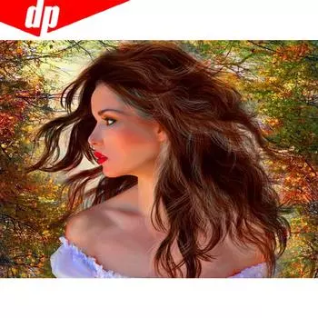 Алмазная картина, полная круглая алмазная вышивка для девочек, Алмазная мозаика для девочек, фотографии 20X30