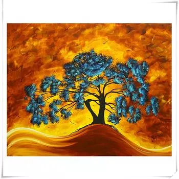 Алмазная картина, полная круглая Алмазная вышивка, пламя, дерево, горный хрусталь, сделай сам, мозаика, украшение для дома 20X30CM