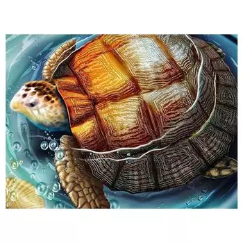 Алмазная картина, полная круглая дрель, Алмазная вышивка, животное, черепаха, вышивка крестом, свадебное украшение 20X30CM