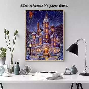 Алмазная картина, полная круглая дрель, вышивка крестиком, мозаика, Алмазная вышивка, мозаика со стразами, подарочные украшения для дома 15x20CM