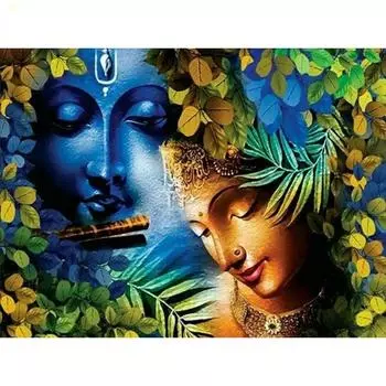 Алмазная картина, полная круглая фигура Будды, картины из стразов, вышивка, религиозная мозаика, подарок ручной работы Full Round 20x30CM