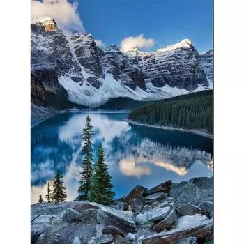 Алмазная картина Полная мозаика DIY Алмазная вышивка Пейзаж Водопад Гора 20X30CM