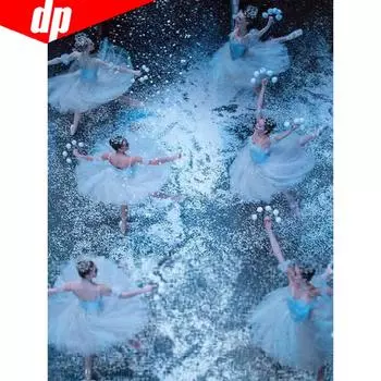 Алмазная картина, полный дисплей, портрет девушки, балета, Алмазная вышивка, сделай сам, полная круглая вышивка крестом 20X30CM