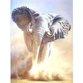 Алмазная картина Полный дрель Слон Алмазная вышивка Животное Алмазная вышивка крестом Домашний декор 20X30CM