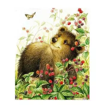 Алмазная картина Полный дрель Животное 5D DIY Алмазная вышивка Крестом 20X30CM