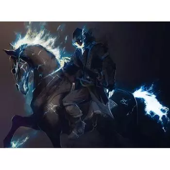 Алмазная картина полный круг/квадратный алмаз призрачный рыцарь 3D вышивка крестиком водный алмаз 5D DIY мозаичная картина украшение Full Square (20X30CM)
