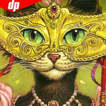 Алмазная картина Полный круглый Кот Животное Алмазная мозаика 5d Алмазная вышивка Распродажа Картина 30x30