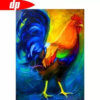 Алмазная картина Полный круглый петух Алмазная вышивка Продажа 5D DIY Картина Горный хрусталь 20X30CM