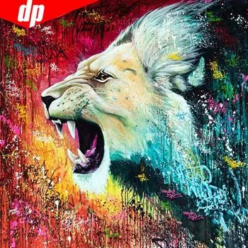 Алмазная картина Полный круглый Прибытие Animlas Алмазная вышивка Алмазная мозаика Фотографии 30x30
