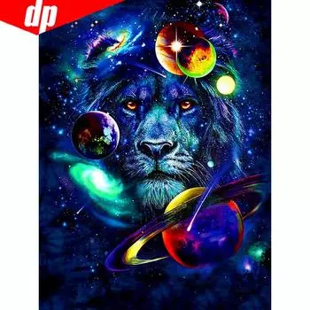 Алмазная картина Полный круглый Прибытие Животные Алмазная мозаика Продажа Тигр Алмазная вышивка 20X30