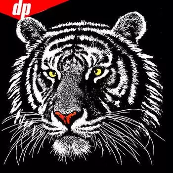 Алмазная картина Полный круглый Прибытие Животные Алмазная мозаика Продажа Тигр Алмазная вышивка 30x30