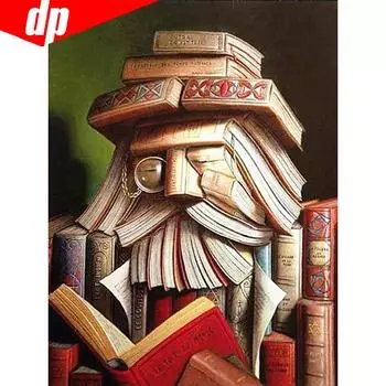 Алмазная картина Портрет старика Полный круглый горный хрусталь Картина Вышивка Продажа Алмаз 20X30