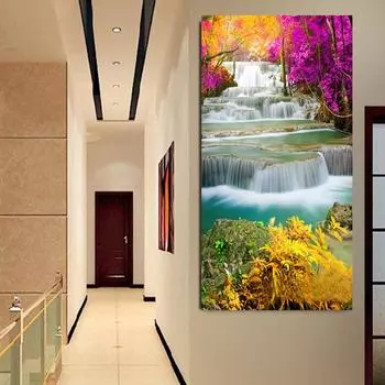 Алмазная картина Природные пейзажи водопад 5 d diy Алмазная вышивка мозаика вышивка крестиком картина со стразами искусство, A1720 Full Round 20x40CM