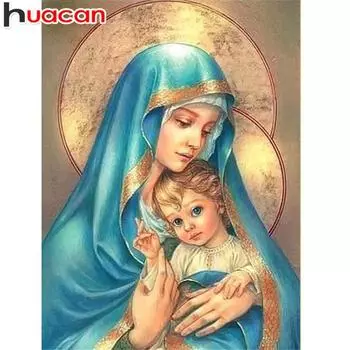 Алмазная картина Религиозная икона Полная площадь Алмазная вышивка Алмазная мозаика Вышивка крестом 20*30 cm