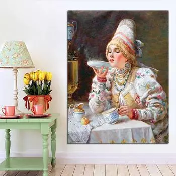 Алмазная картина Религия Девушка Алмазная вышивка Полный круглый смолы Алмазная мозаика Ремесло Стразы 20X30CM